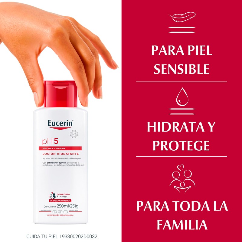 Eucerin PH5 Locion para Piel Sensible o Seca, 250ml