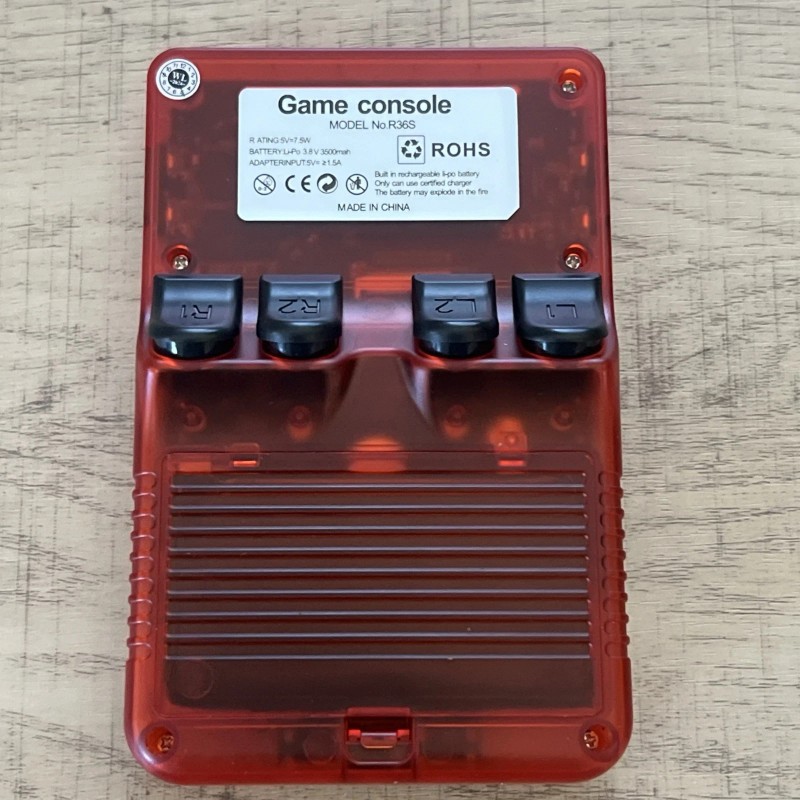 R36S RETRO HANDHELD GAME CONSOLE - RED (128GB)