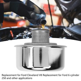 MUNEFE Engine Oil Filler Cap, Twist in Oil Filler Breather Cap, Round Oil Filler Cap for SBC BBC SBF 327 350 302 454 502 Hole Valve Cover