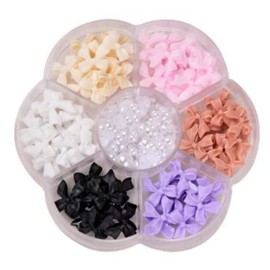 HappyHome Nail Parts, Ribbon, 3D Nail Parts, Large Set, 3D Nail Art, Nail Decoration (01)