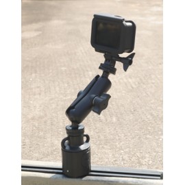 Soporte universal para cámara de acción de kayak de 360 grados, ajustable, soporte para cámara de riel de kayak, compatible con GoPro Hero 12 11 10 9 8 7