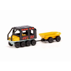 siku 1679, Argo Avenger Off-Road Vehicle with Trailer, Metal,Plastic, Black,Yellow, Detachable trailer