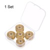 sourcing map Prewound Bobbin Thread Set of 5pcs with Storage