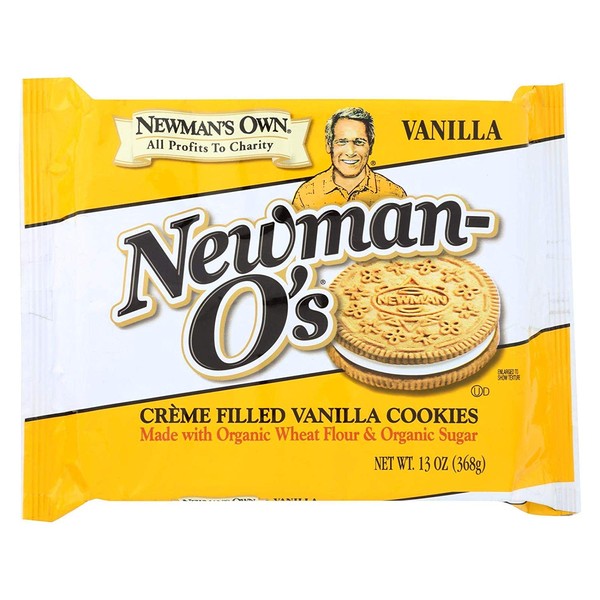 Newmans Own Organics Vanilla Creme Filled Vanilla Cookie, 13 Ounce