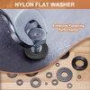 MECCANIXITY Nylon Flat Washer 0.1" ID, 0.2" OD, 0.04" Thickness,
