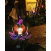 Putuo Decor Solar Garden Lotus Stake Light Metal Flower Decoration