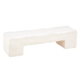 Mud Pie Small Paper Mache Riser; Small 3 1/2" X 12" | Large 4" X 14", White