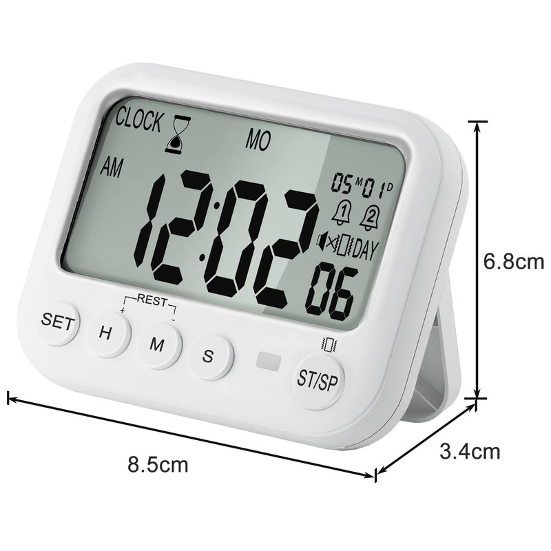 VEHHE Digital Egg Timer with Countdown & Stopwatch - Kitchen