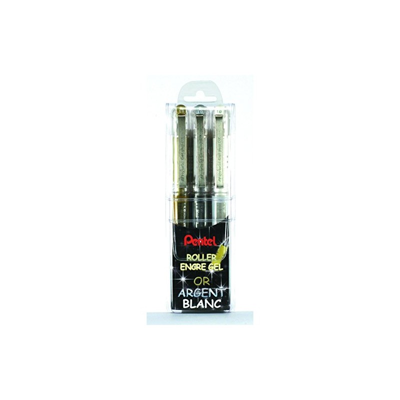 Pentel Hybrid Gel Grip DX K230 Pack of 3/3 Rollerball