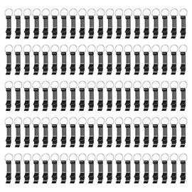 Yugada 200 Pack Bottle Opener Keychain Bulk, Black Beer Bottle Openers Metal Keychain Bottle Opener, Beverage Bottle Opener Tiny Bottle Opener Keychain Bottle Opener Party Favor(Black, 200Pcs)