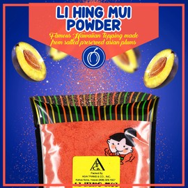Asia Trans Li Hing Mui Crack Seed Plum Powder | Hawaiian Favorite | Sweet, Sour, & Salty Dried Asian Umeboshi Topping for Desserts and Snacks