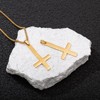 Scddboy Upside Down Cross Necklace,316L Stainless Steel Inverted Cross Pendant,Satanic