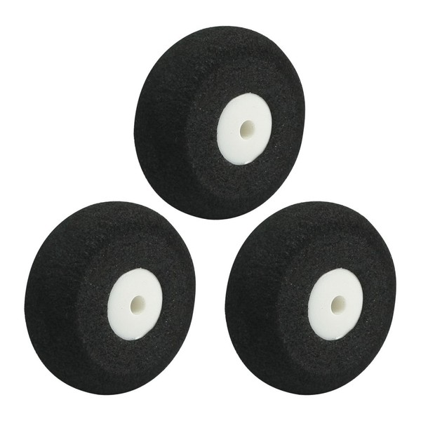 sourcing map 3-Piece RC Model Aeroplane Super Light Sponge Tyre