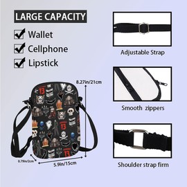 ZJXHPO Horror Jason Cross Body Bag Friday Horror Movies Messenger Bag Series Killer Carry On Bag Horror Movie Lover Gift (Jason CB)