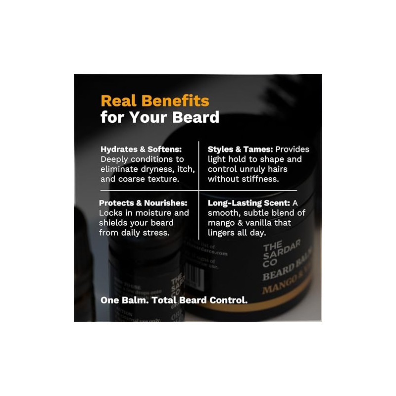 The Sardar Co Premium Beard Balm | Mango & Vanilla