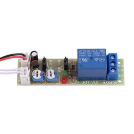 1pc DC 5V/12V/24V Adjustable Times Switch Module Delay On/Off Timer Delay Switch Module 6 Types Optional Time Delay(DC12V 0-60mins)