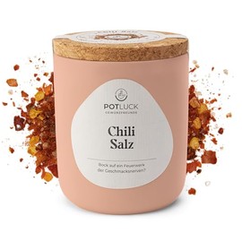 Potluck Chilli Salt Spice Mix in Ceramic Pot 100 g Vegan, Gluten-Free and with Natural Ingredients