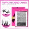 VEYESBEAUTY Lash Clusters Eyelashes Cluster Lashes Extensions 3D Layered Lash