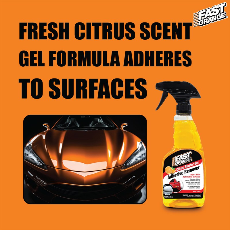 Fast Orange 25816 Citrus Blaster Adhesive Remover 16 oz., Safe