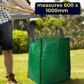 Dapetz® Tried + Tested Heavy Duty Garden Sack, Green, 360 Litre Capacity, Pierce Resistant Material Bag for Waste and Trimmings Collection With Handles