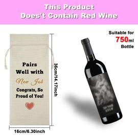 Ximalun New Job Gifts for Women Men Congratulations Gifts Pairs Well with New Job Wine Bag Promotion Gift Leaving Gifts for Colleague Goodbye Farewell Going Away Gifts
