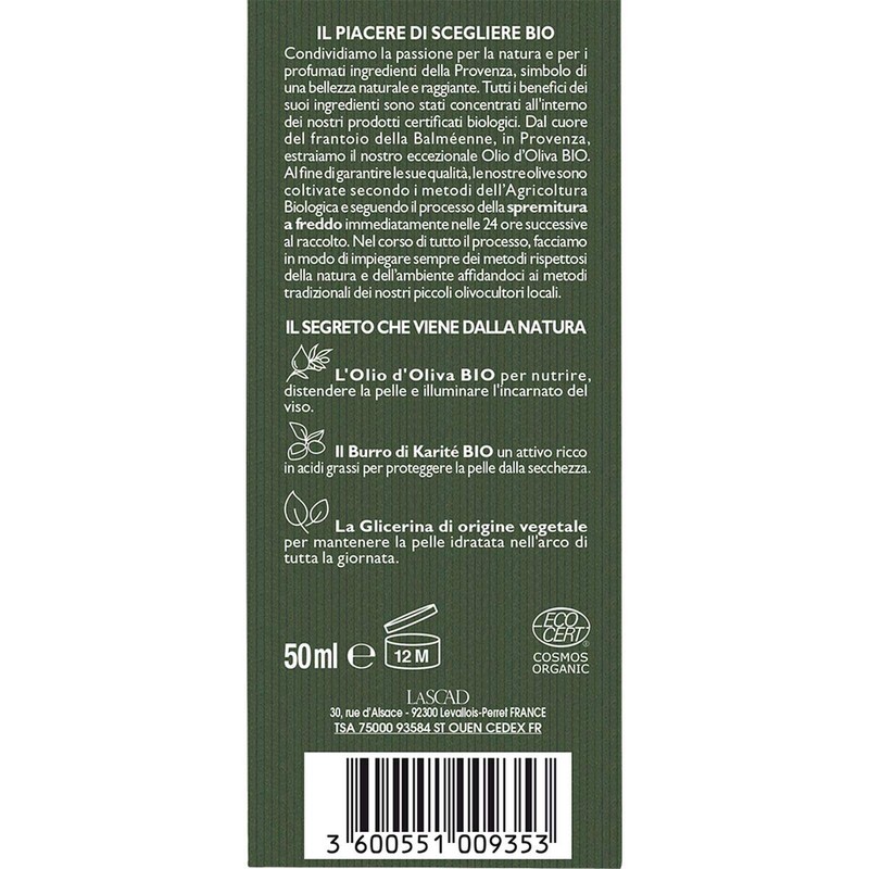 Tesori di Provenza Day Organic Moisturising Face Cream, Radiation Cream