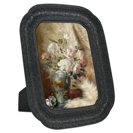 SIMON'S SHOP 5x7 Picture Frames Vintage Picture Frame for Tabletop and Wall Hanging 7x5 Photo Frame in Black
