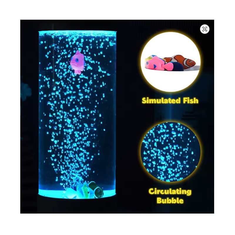Toolzia LED Fish Lamp - Multi-Color Changing Aquarium Night Light