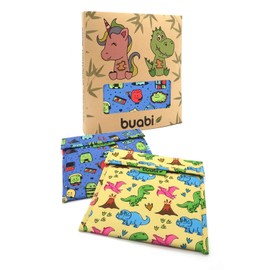 Reusable Sandwich Bag for Kids, 19 x 19 cm, Aluminium Lining for Food, Snack, Fruit, Thermal Fabric, Eco-Friendly, Washable, BPA (19 x 19 cm)