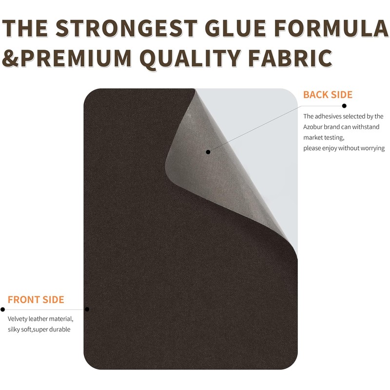 Azobur Sofa Fabric Repair Patch, 6 Piece Microfiber Patches, Self