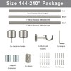 Heavy Duty Curtain Rods, 1 1/8 Inch Diameter Single Curtain