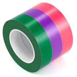 XEHAHOSH 3 Rolls Colored Duct Tape, Multi Use Water Pipe Tape, Waterproof Duct Tape, Color Coding, Multifunctional Tape for Handicrafts and Art, No Residue, Easy to Tear by Hand, Great for Packaging.