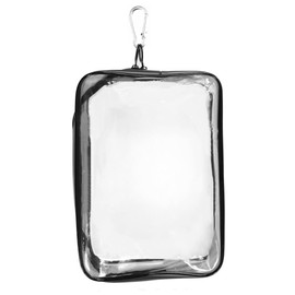 Seimeinoki Sewing Pouch, 7.9 inches (20 cm), Transparent Bag, Large Plush Storage Bag, Doll Storage, Pain Bag, Clear Bag, Presentation Goods, Pouch, Outing, Showing Bag, Carabiner and Plastic Sheet