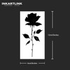 INKARTLINK Cell Colored Tattoo Stickers, Black Rose, Temporary Tattoos, Set