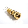 Mono guitar jack socket end pin/button in gold long body