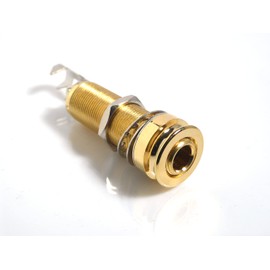 Mono guitar jack socket end pin/button in gold long body