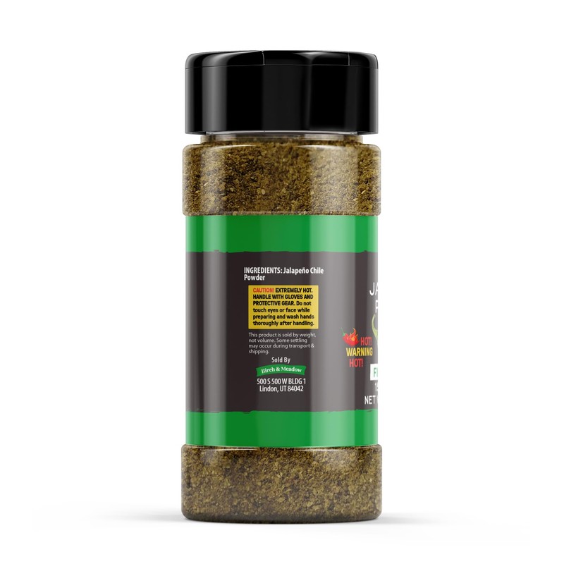 Birch & Meadow Jalapeno Chile Powder, 4 oz, Hot &