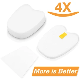 Airoak 4Pack Vacuum Filters for Shark Rocket Zero-M Ultra-Light Corded Stick HV345 ZS350 ZS350C ZS351 ZS351C ZS352 Vacuum Cleaner, Replaces Part # XPMFK320 & 1084FTV320
