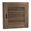 SeaTeak Square 15" x 15" Wooden Louvered Door and Frame,