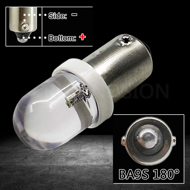 Ruiandsion 10pcs BA9S LED Bulbs White 24V 1895 1891 53