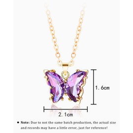TPZORJX 1 x Gradient Butterfly Women's Pendant Necklace, Delicate Charming Clavicle Fashion Jewellery Pendant, Unique Design, Women's Necklace Jewellery, Gift for Wife Girlfriends