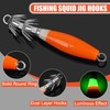 Luminous Squid Jig Hooks Saltwater Glow Squid Jigs Fluoresent Cuttlefish