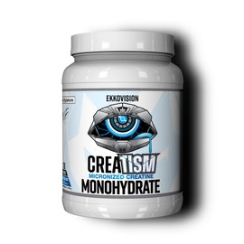 Ekkovision Creatine Monohydrate Powder, Micronized, Puckin' Blue Razz, Pre Workout & Post Workout Supplement for Men & Women, Energy Support, Easy to Mix in Shakes, Smoothies & Beverages, 100 Servings