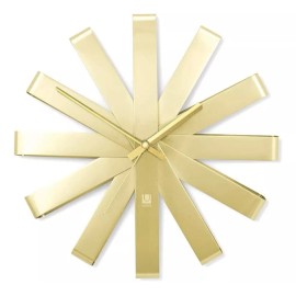 Umra Reloj Pared Modern Plateado Movimiento Cuarzo Decora Hogar