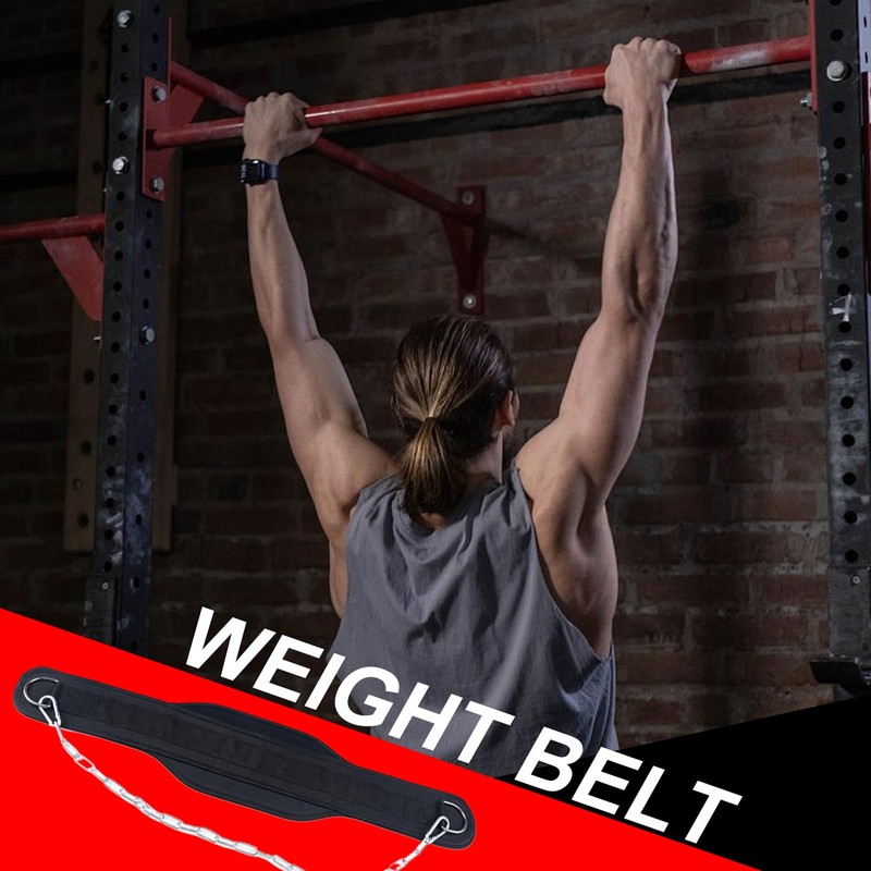 Dip Belt,Weighted Lifting Belt with Steel Chain | Bodyweight Exercises