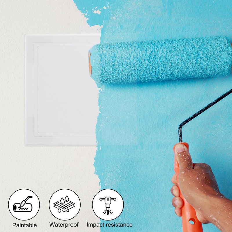 PATIKIL 5x5 inch(120x120mm) Self-Adhesive Access Panel, ABS Plumbing Access Doors