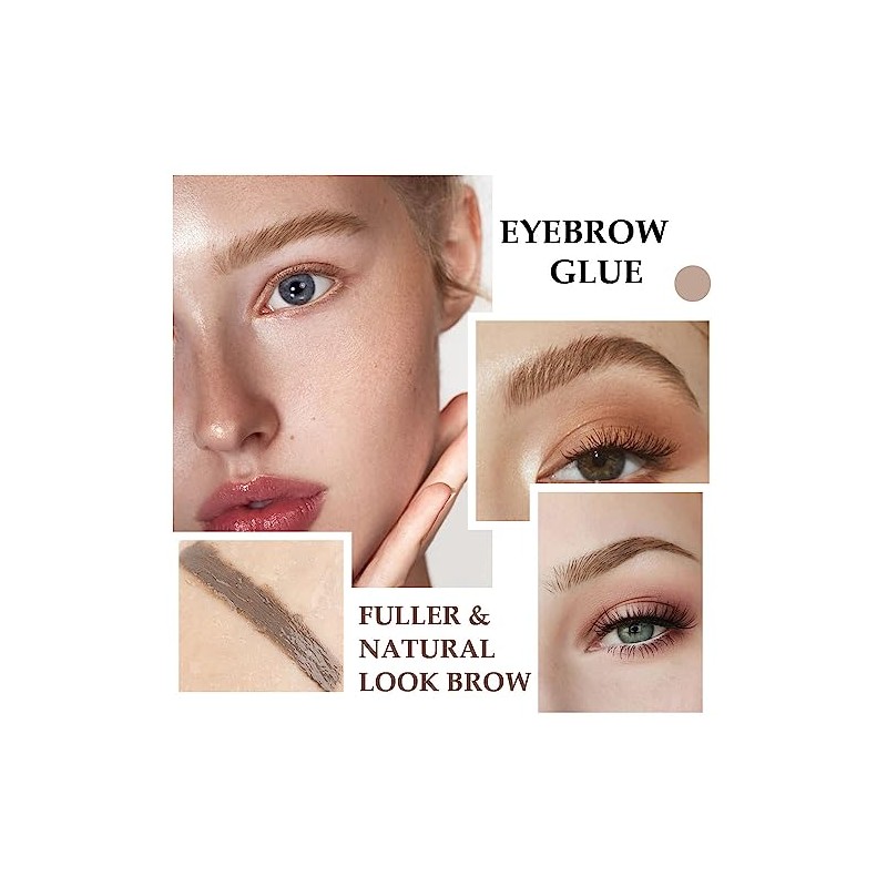 BINGBRUSH Mascara Tintada Engrosante para Cejas, Brow Fast Sculpt, Impermeable,