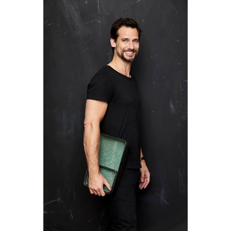 BITZ Stoneware Lasagna Baking Dish, Rectangular Oven Dish, 19 x