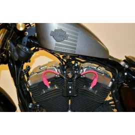 JBSporty ♤ JBSporty ♤ Harley Sportster Iron 48 72 Coil Ignition Relocation Kit ♤ PINK 8mm