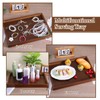 HANLANXUE 2 Pcs 17 Inch Acacia Wood Serving Trays with